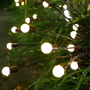 YOWXII Solar Christmas Lights LED Solar Swing Garden Light 6/8/10Head Outdoor Waterproof Color Changing Lawn Firework Firefly Swaying Light For House Yard Path
