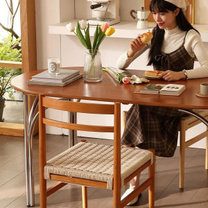 MU FENG ZHI NAN | Leisure Tea Chat Rattan Back Wooden Chair