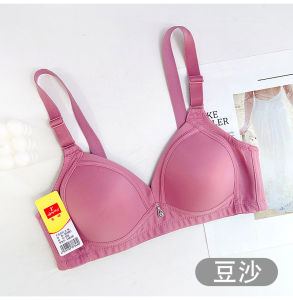 Sports Bra Womens Summer Thin Large Chest Small Anti-Sagging Slim Seamless Full Cup Shockproof Underwear Young Female Suitable