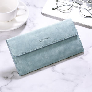 Long Mens Wallet Multi-Function Card Holder Integrated Design Youth Fashion PU Leather Matte Finish Vertical Structure