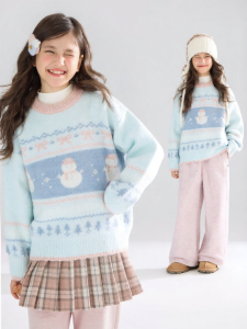 MUCMUKN | Soft Winter Kids Pullover Snowman Pattern