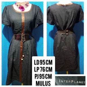 DRESS LENGAN PENDEK HITAM(INTERPLANET) 184
