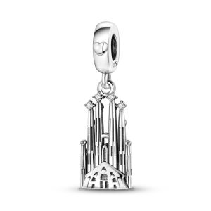 Chất Liệu Bạc 925 Paris Tháp Eiffel Hạt Charm Mặt Dây Chuyền Cho DIY Trang Sức Phù Hợp Với Vòng Tay & Dây Chuyền Nữ Quà Tặng