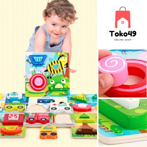 Mainan Puzzle Anak 3D Tebal Motif Karakter Campur - AHM072
