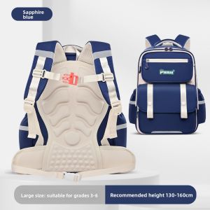 Lightweight Back Support Waterproof Multi-Compartment Backpack for Elementary School Students