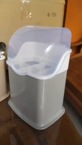 Wadah Sendok Organizer Sendok Tempat Sendok Dengan Penutup Peralatan Makan Plastik Tebal