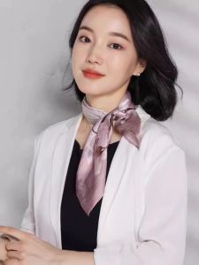 Silk Square Scarf Womens New 2025 Spring Summer  Silk Scarf Mothers Day Gift Small Square Shawl Ethnic Style Floral Print