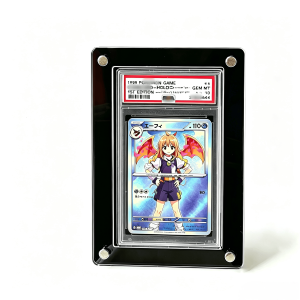 Takara Tomy | 1-Slot Graded Card Stand Black Acrylic Display Holder for PTCG Rating Card Pokemon Yu-Gi-Oh Trading Cards Crystal Clear Edges