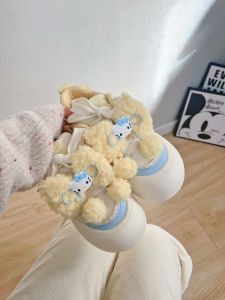 Original round Head Bubble Shoe Kitty Cat Cute Big Head Thick Bottom Soft Girl Bread Shoe Casual Board Shoe Childrens Shoe