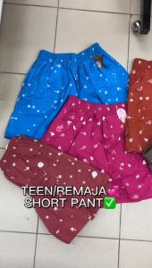KID TEEN CASUAL SHORT PANT/SELUAR PENDEK KANAK-KANAK/SELUAR ANAK/SELUAR REMAJA COTTON READY STOCK