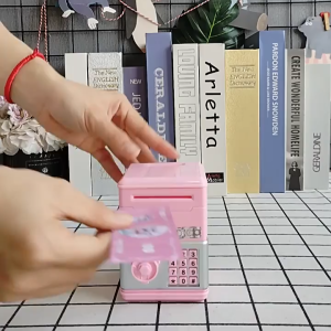 Cute Cartoon Animal Money Coin Bank Savings Box - Kids ATM Electronic Piggy Bank with Digital Password & Voice Effects Educational Toy Gift for Children