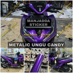skotlet merah candy stiker motor semua warna metalic kualitas premium super glossy