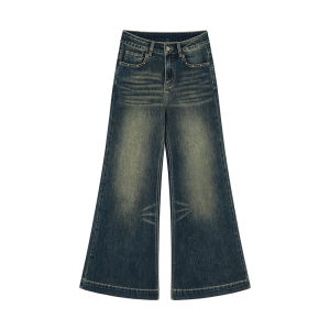 NIHAOKANONG | Quần Jeans Dáng Suông Phồng Cao Waisted Giúp Gầy