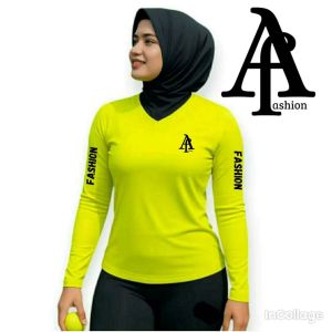baju olah raga wanita lengan panjang motif terbaru