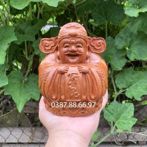 Tượng thần tài mẫu quả trứng cao 10 15cm gỗ hương cực đẹp