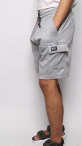 Celana Pendek Pria: Cargo Go Flece, Katun, RockActf, Grey