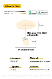 NSWR | Cream Style Cartoon Bear Nordic Cookie Design Full Spectrum Eyecare Ceiling Light