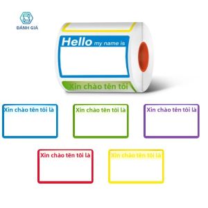 SINMARK 210 Chiếc Xin Chào Tên Tôi Là Dán Cuộn Văn Phòng Học Trang Trí Nhà Tự Làm Nghệ Thuật Trang Trí Giấy Tổng Hợp Nhãn Tên