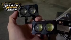 Lampu Tembak Laser LED D3 SQL 2 Mata Plus Devil Lampu SQL 2 Mata Led Lampu Tembak LED Laser 2 Mata Plus Devil High Low