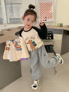 Discover the Best Cute Cartoon Print Long Sleeve Baby T-Shirt & Korean Style Loose Fit Base Layer