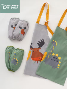 Baby Apron Childrens Painting Smock Waterproof Dirty Proof Bé Gáis Reverse Wearing Art Student Special Use Cartoon Style