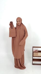 Mukena Dewasa HDM Polos Berlengan Bahan Rayon Janger Premium By Zahwa