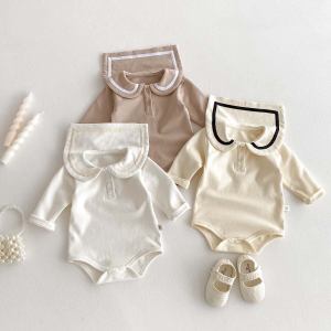 Baby Girls Spring Autumn Cotton Blend Romper Bottom Shirt Triangle Crawling Newborn College Style Baby Clothes Infant Outfits