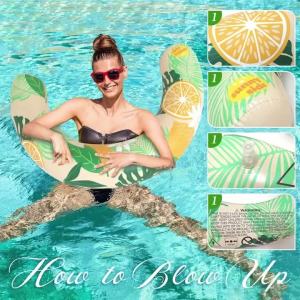 1PC New U-Shape Inflatable Swim Ring Fruit Print Series Armpit Float For Adults Pool Swimming Accessories