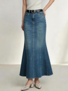 MANMI | Chân Váy Bút Chì Dáng Cá Đuôi Cao Waist A-Line Phong Cách Retro
