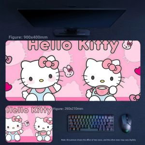 Sanrio | Precision Edge Locking Premium Printed Leather Mouse Pad Girls Hello Kitty Series Leather Mouse Pad Large Size Wrist Table Mat
