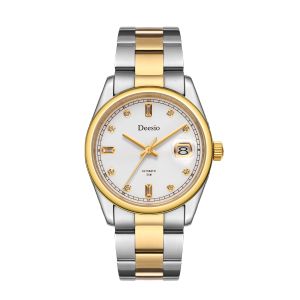 Deesio Business Luxury Automatic Self-Winding Mechanical Watch for Men Stainless Steel Water Resistant Casual Dress Date Display
