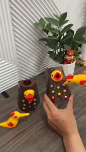 Đồ chơi cho bé chim gõ kiến bắt sâu đồ chơi montessori từ 1 tuổi phát triển trí thông minh