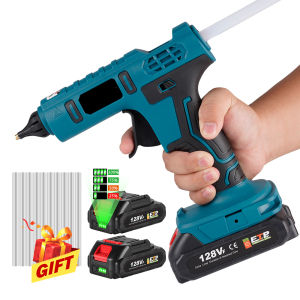 ปืนกาวร้อนละลายไฟฟ้าไร้สายขนาด260 ℃ ปืนลมเชื่อมด้วยความร้อนกาวแท่ง11มม. ปืนกาวไฟฟ้าไร้สายสำหรับแบตเตอรี่ Makita 18V