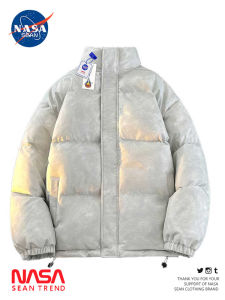 Wassup Panda Mens Stand Collar down Jacket Winter Warm Bread Style Cotton Outerwear Trendy Brand Youth Popular Polyester Fiber