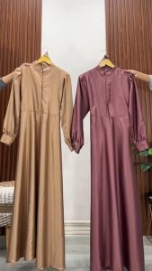 Lyodra Maxy Silky Polos Gamis Muslim Wanita Dress Bridesmaid Mewah By Demore