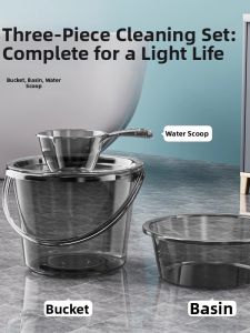FURENJILI | Transparent Antimicrobial Durable Laundry Bucket