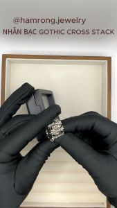 NHẪN BẠC GOTHIC CROSS STACK 33– BIỂU TƯỢNG CỦA SỨC MẠNH & ĐẲNG CẤP