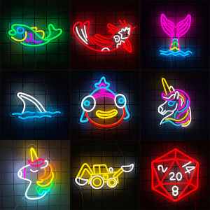 Koi Fish Neon Sign for Wall DecorUnicorn Neon Light Signs for Game RoomGamer LED Light Up Sign for Bedroom Bar Home Decor