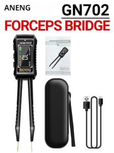 เครื่องมือทดสอบส่วนประกอบอิเล็กทรอนิกส์แบบแหนบ LCR Meter ANENG GN702 Pro มัลติมิเตอร์แบบแหนบสำหรับซ่อม SMD และทดสอบตัวเก็บประจุ