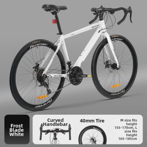 FOREVER | Speed Ultralight Aluminum Adults Men and Womens Variable Speed Curved Handlebar In-Line Bicycle