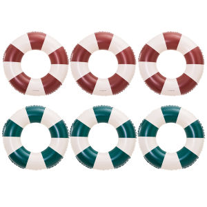 สระว่ายน้ำ PVC ลอยแหวนว่ายน้ำพองขนาดใหญ่พร้อมลายเส้นสดใสสำหรับเด็กและผู้ใหญ่เพื่อความสนุกทางน้ำในฤดูร้อน