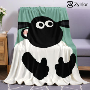 Beast Kingdom | Cute Sheep Cartoon Lightweight Microfiber Soft Christmas Fleece Blanket Warm Cozy Throw for Bed Sofa Office Travel All Season