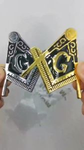 Mason Freemason Emblem Brotherhood Emblem 3D Badge Premium Alloy Metal Emblem Motorcycle Emblem