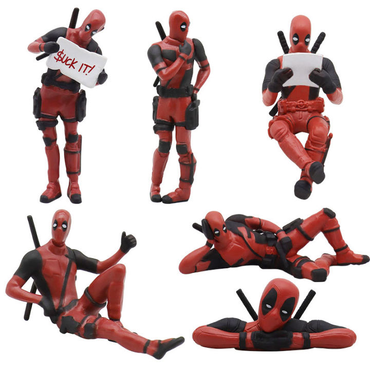 Bandai | Anime Deadpool Action Figure Car Interior Decoration Toy ...