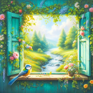 Huacan Full Diamond Painting Spring Tree Flower Diamond Embroidery Landcape Complete Kit Handmade gift