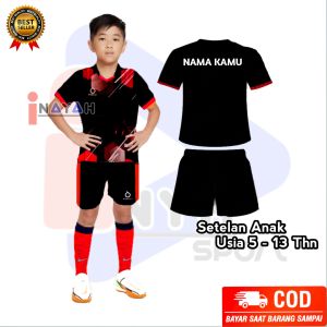 (FREE SABLON NAMA)Baju Bola Anak Setelan Olahraga Anak Laki laki dan Perempuan