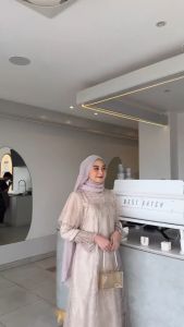 FAKHIRA DRESS SATIN BRUKAT MIX TILLEDOT GAMIS MEWAH KONDANGAN BUSUI FRIENDLY