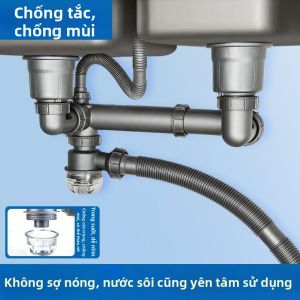 ZUOLEJIA | Rear-mounted Stainless Steel Sink Drain Pipe 110mm 140mm