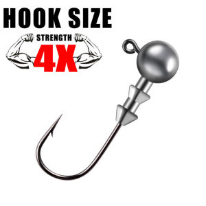 JYJ 10pieces 3.5g /5g/7g/10g/14g Screw Thread fishing jig head hook for soft lure bait worm hook sharp fishing jig hooks new