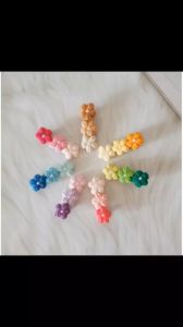 Kẹp tóc hoa len * size 6cm* nhiều màu lựa chọn